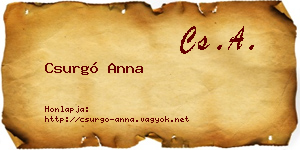 Csurgó Anna névjegykártya